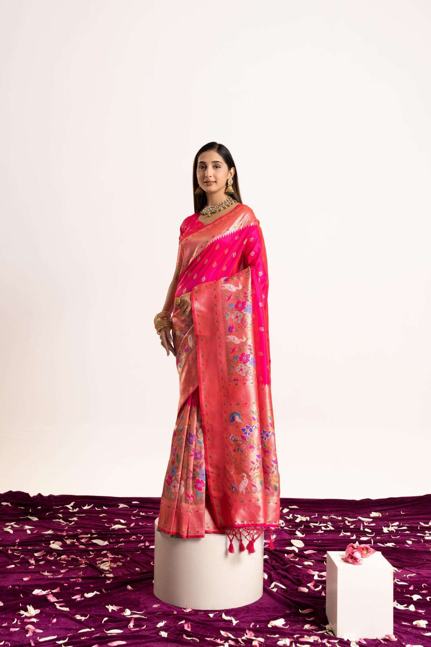Akshara banarasi silk Hydrabad saree wholesalers