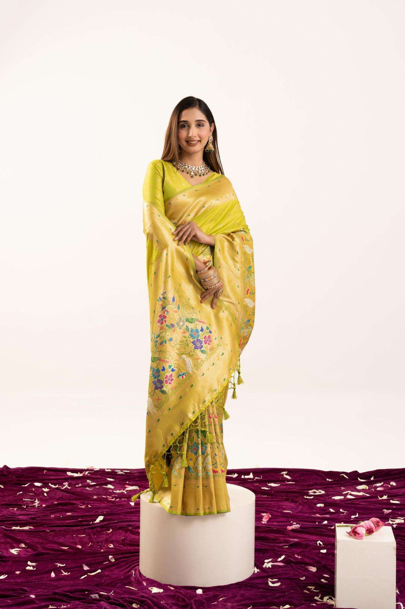 Akshara banarasi silk Hydrabad saree wholesalers