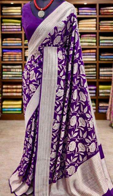 Akshara crepe khadi silk Saree supplier in Ahmedabad