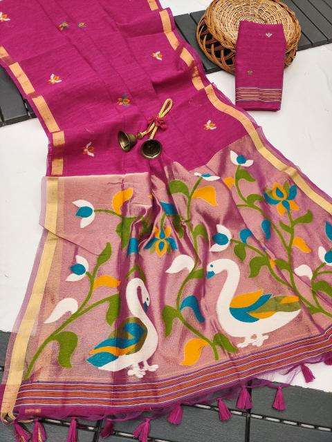 Akshara linen silk Wholesale sarees in Jaipur