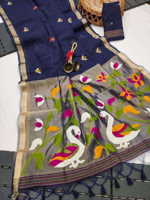 Akshara linen silk Wholesale sarees in Jaipur