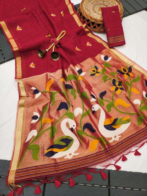 Akshara linen silk Wholesale sarees in Jaipur