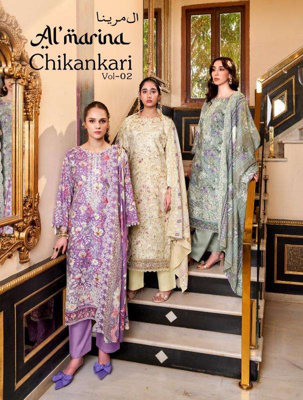 Almarina chikankari vol-2 dress material wholesalers in Bangalore