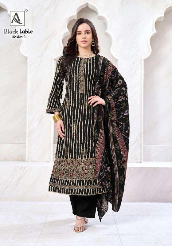 Alok suits black lable vol-4 Dress material market in ahmedabad