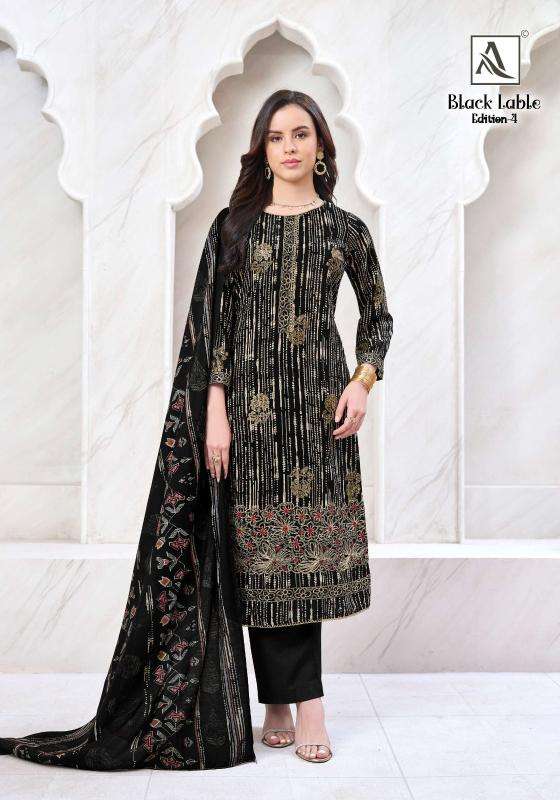 Alok suits black lable vol-4 Dress material market in ahmedabad