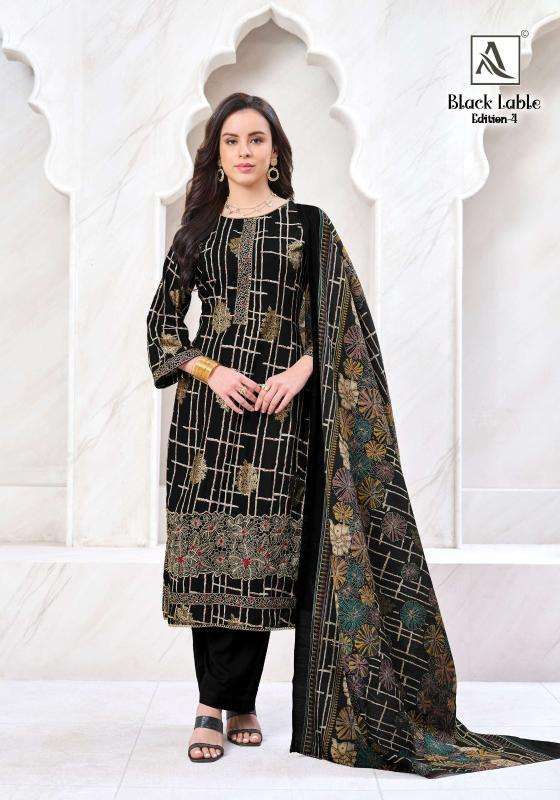 Alok suits black lable vol-4 Dress material market in ahmedabad