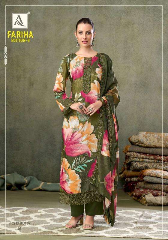 Alok suits fariha edition vol-6 Dress material wholesaler in ahmedabad