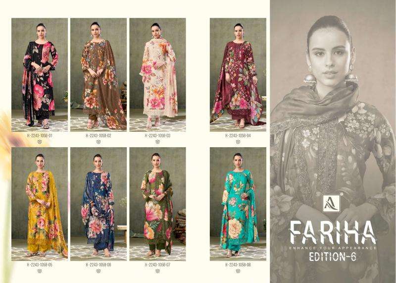 Alok suits fariha edition vol-6 Dress material wholesaler in ahmedabad