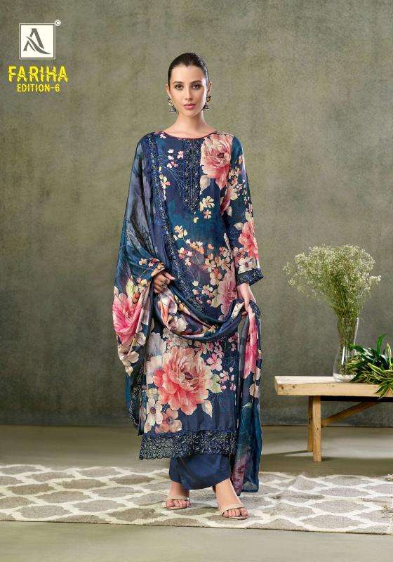 Alok suits fariha edition vol-6 Dress material wholesaler in ahmedabad