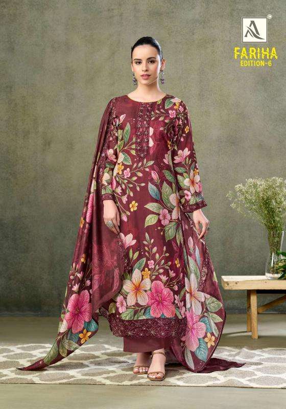 Alok suits fariha edition vol-6 Dress material wholesaler in ahmedabad
