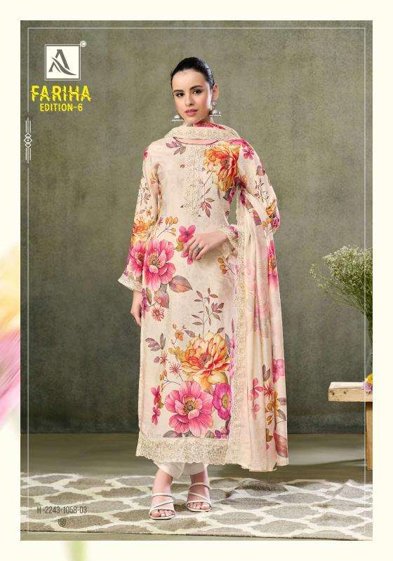 Alok suits fariha edition vol-6 Dress material wholesaler in ahmedabad