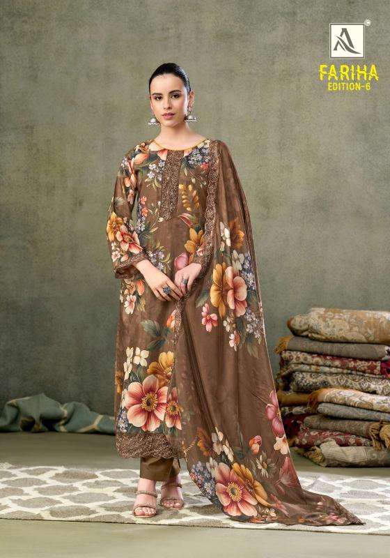 Alok suits fariha edition vol-6 Dress material wholesaler in ahmedabad