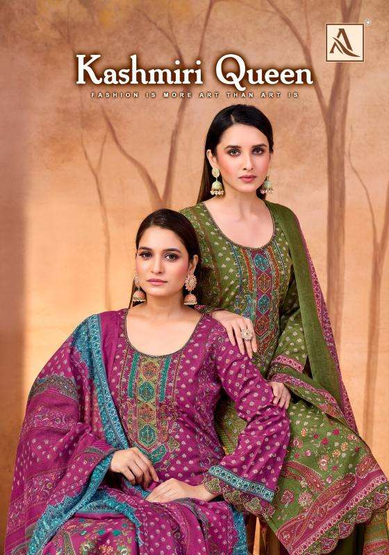 Alok suits kashmiri queen Wholesale dress materials for boutique 