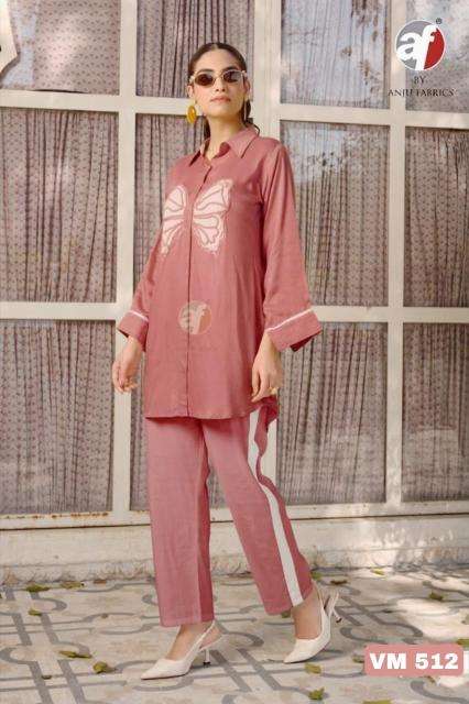 Anju fabrics VM 512 coord set Kurti manufacturers and exporters in Ahmedabad