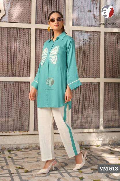Anju fabrics VM 512 coord set Kurti manufacturers and exporters in Ahmedabad