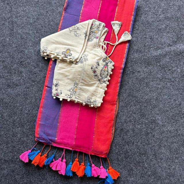 Blousewala mal cotton Printed saree wholesale market in Delhi