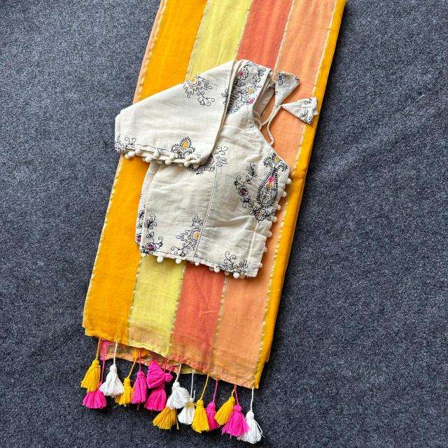 Blousewala mal cotton Printed saree wholesale market in Delhi