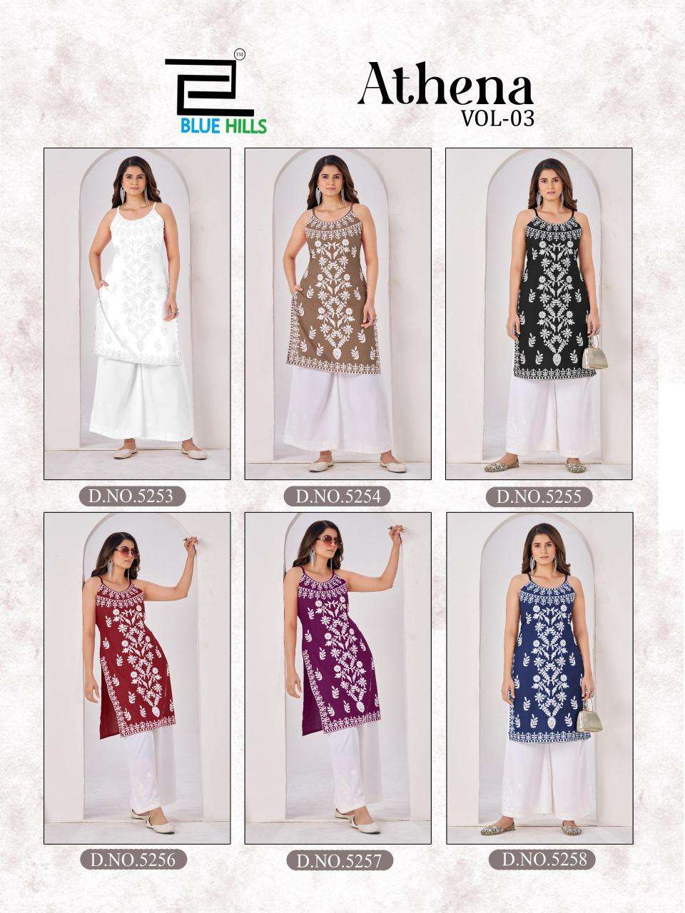 Blue hills athena vol 3 Wholesale kurtis in Chennai