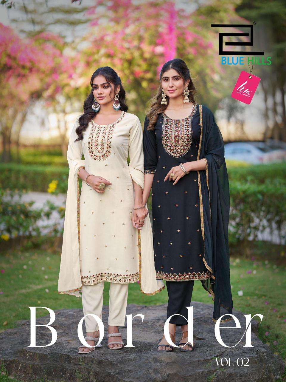 Blue hills border vol 2 Kurti market in Bangalore