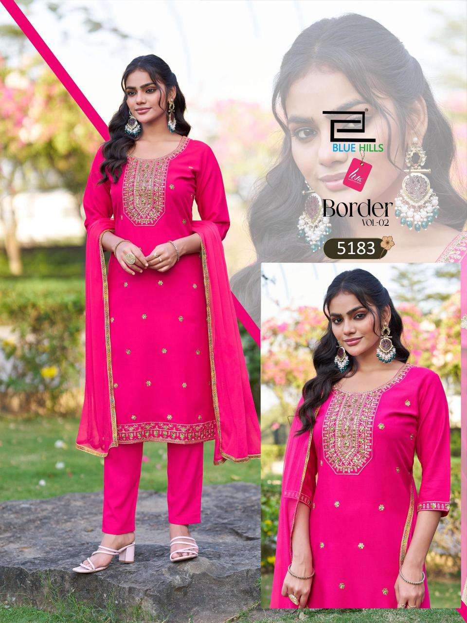 Blue hills border vol 2 Kurti market in Bangalore