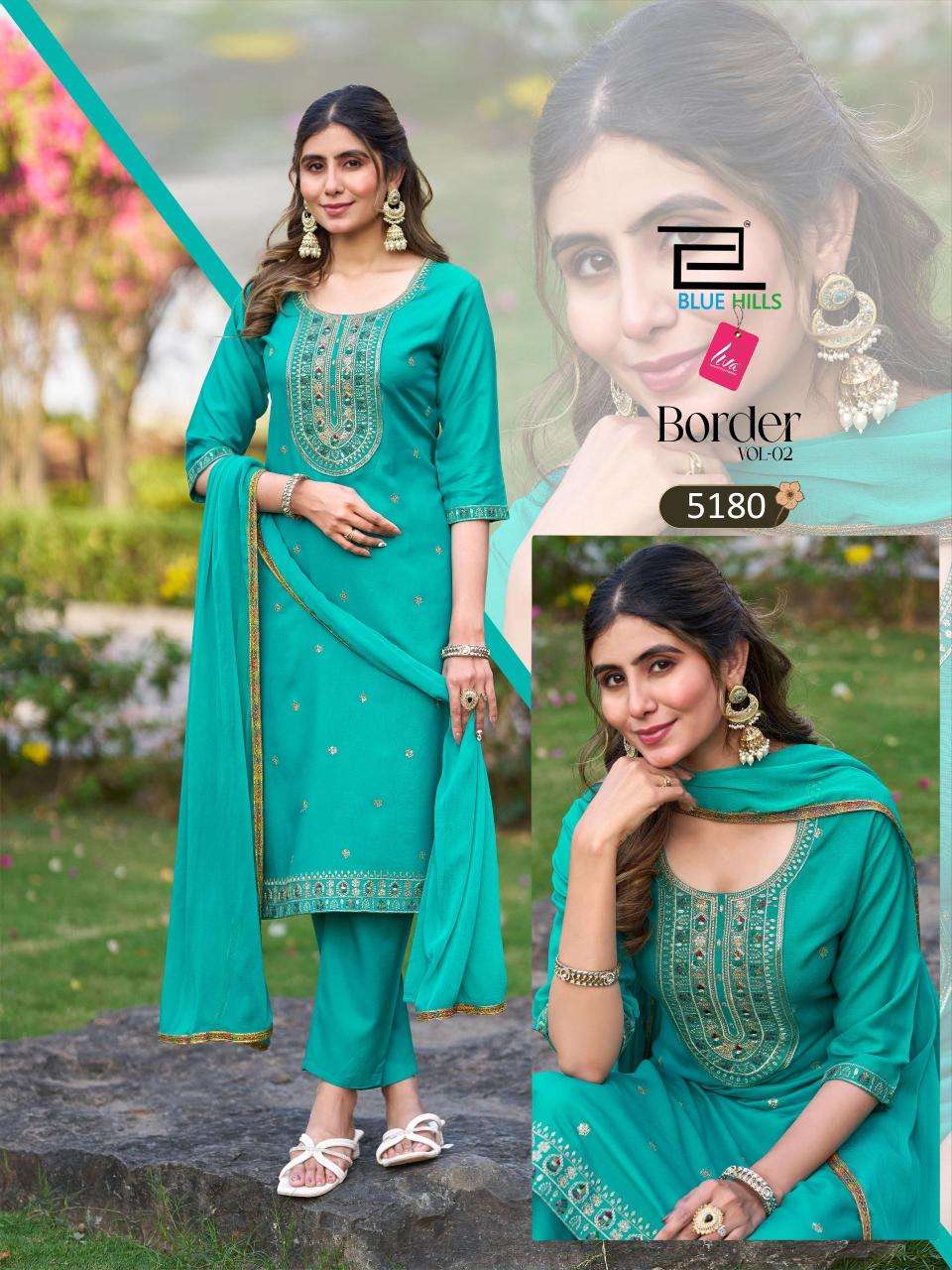 Blue hills border vol 2 Kurti market in Bangalore