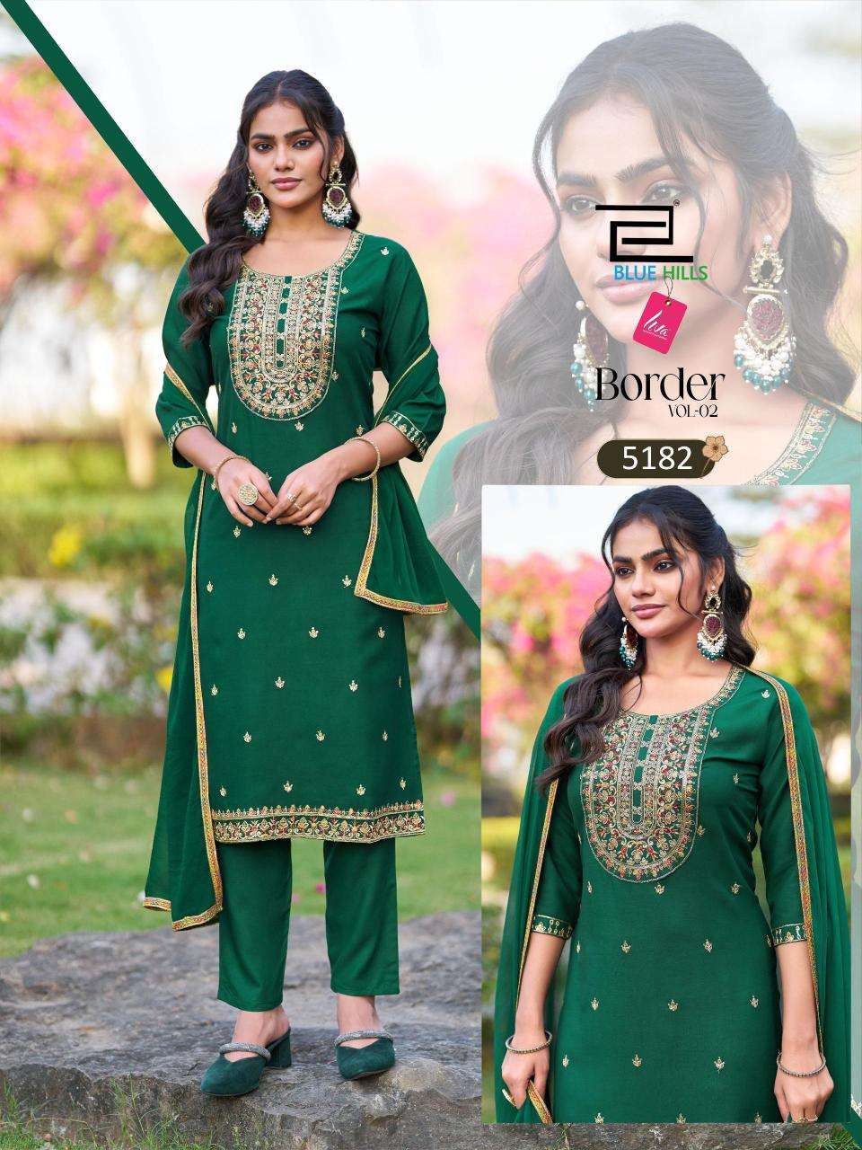 Blue hills border vol 2 Kurti market in Bangalore