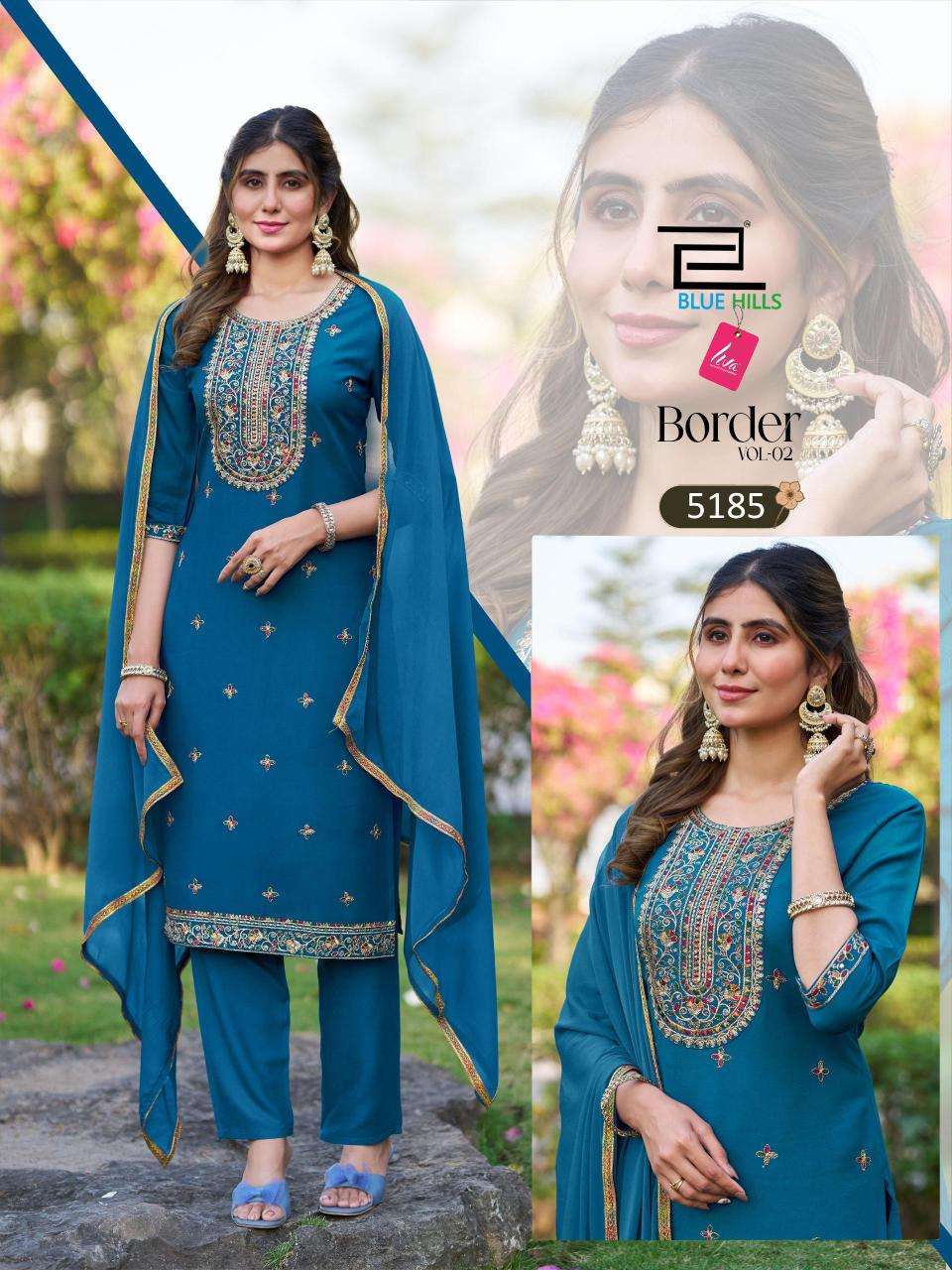Blue hills border vol 2 Kurti market in Bangalore