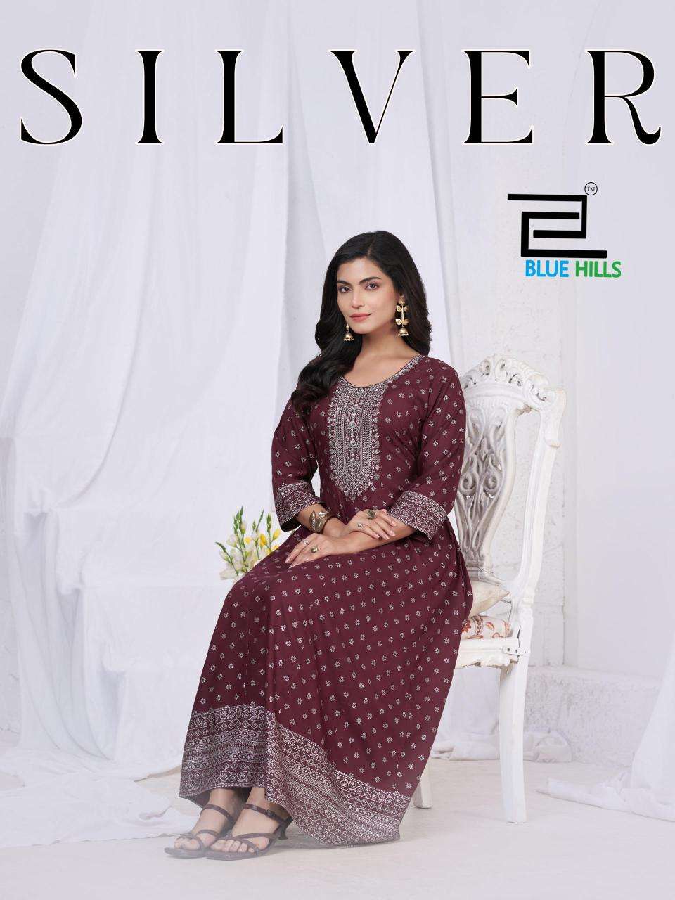 Blue hills silver Surat textile market kurtis wholesale