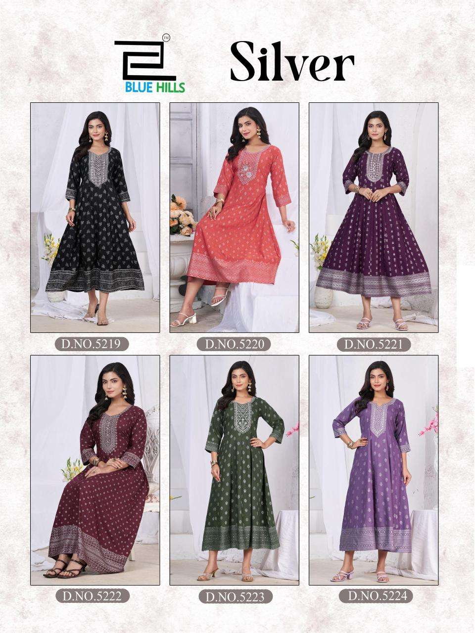 Blue hills silver Surat textile market kurtis wholesale