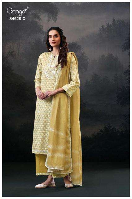 Ganga citrina 4628 Designer dress material manufacturers in Gujarat