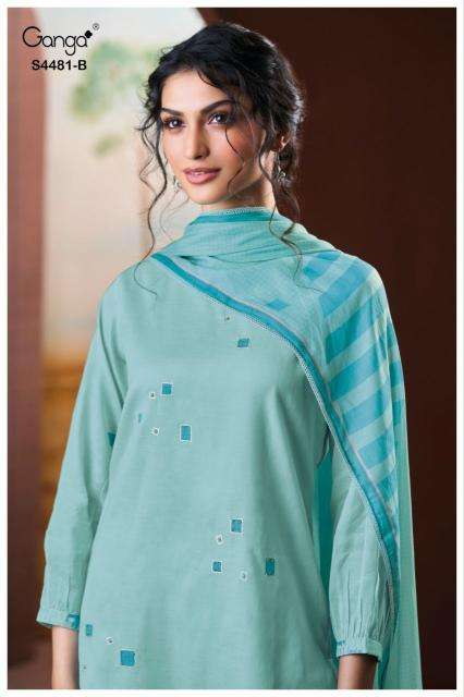 Ganga cruzie 4481 Designer dress material wholesalers in Mumbai