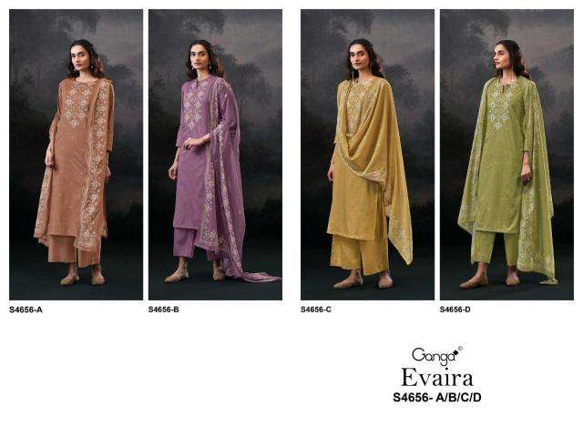 Ganga evaira 4656 Dress material suppliers in Vadodara