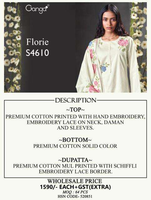 Ganga florie 4610 Wholesale dress suppliers in Mumbai