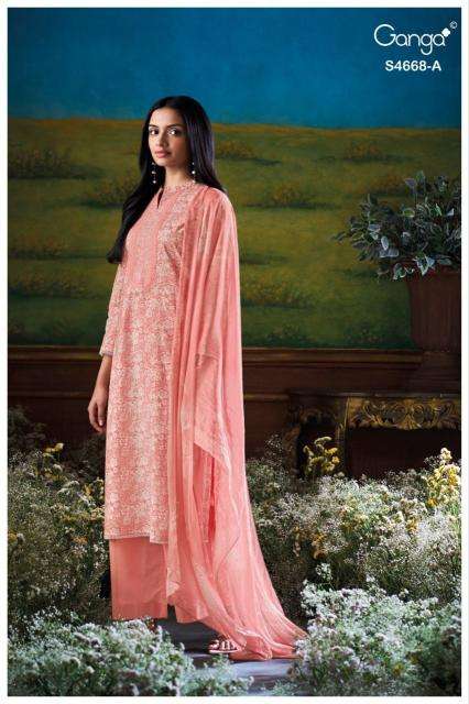 Ganga iraisha 4668 Wholesale dress materials in Vadodara
