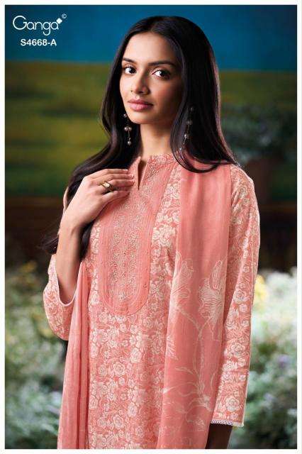 Ganga iraisha 4668 Wholesale dress materials in Vadodara