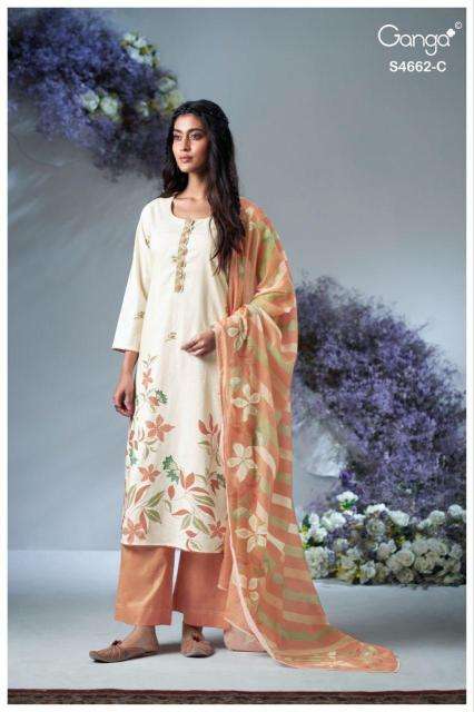 Ganga jorin 4662 Wholesale dress materials in Gujarat