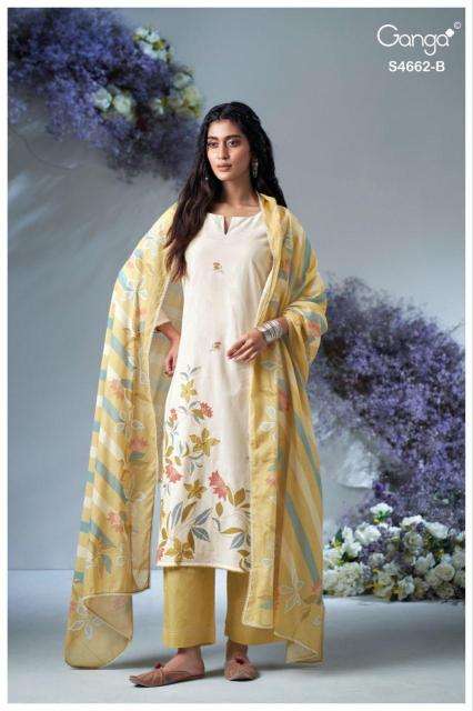 Ganga jorin 4662 Wholesale dress materials in Gujarat