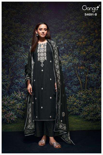 Ganga juvira 4691 Ladies dress material wholesale in Vadodara