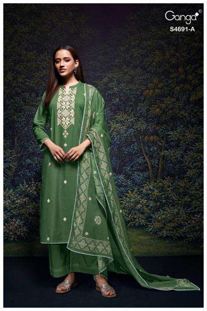 Ganga juvira 4691 Ladies dress material wholesale in Vadodara