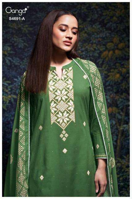 Ganga juvira 4691 Ladies dress material wholesale in Vadodara