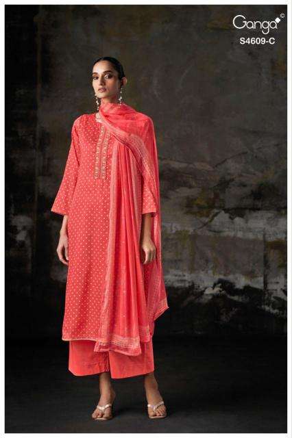 Ganga neliya 4609 Party wear dress materials in Chennai