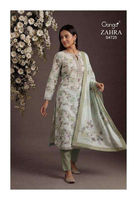 Ganga zahra 4725 Cotton dress materials wholesale in Gujarat