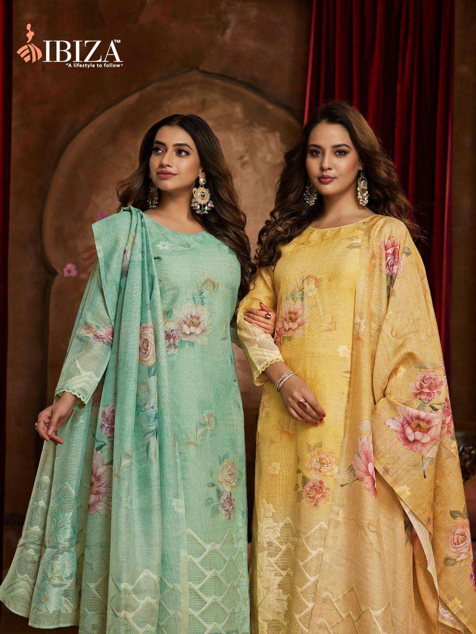 Ibiza lime light Dress materials wholesale market