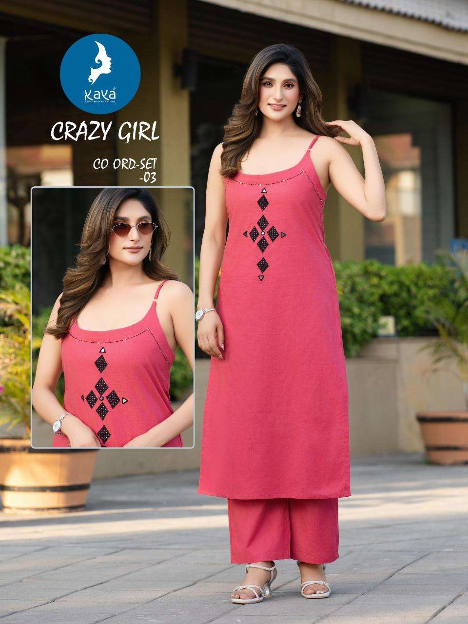 Kaya crazy girl coord set Wholesale kurti suppliers in Kolkata