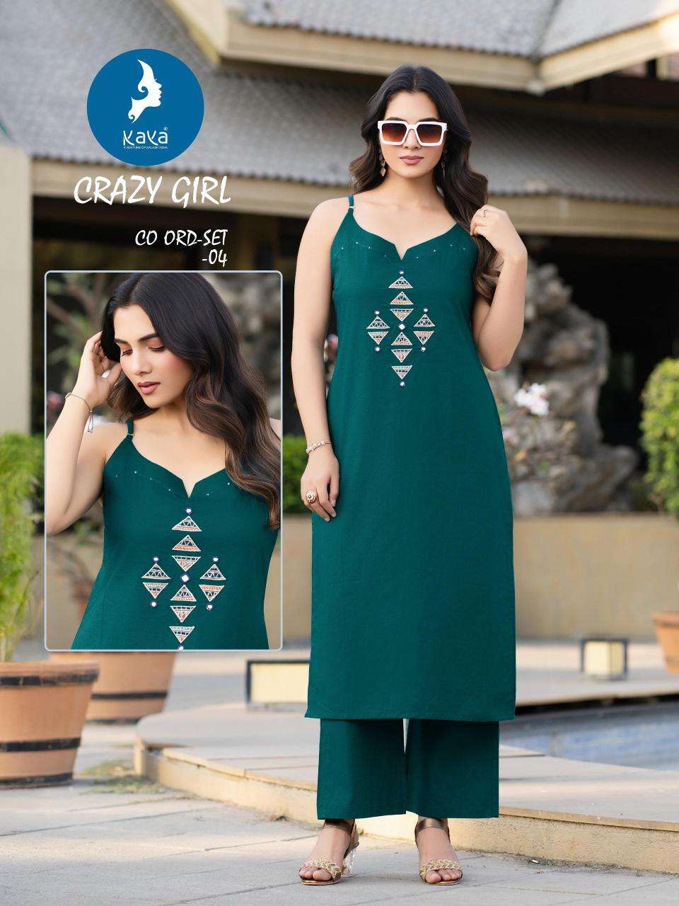 Kaya crazy girl coord set Wholesale kurti suppliers in Kolkata