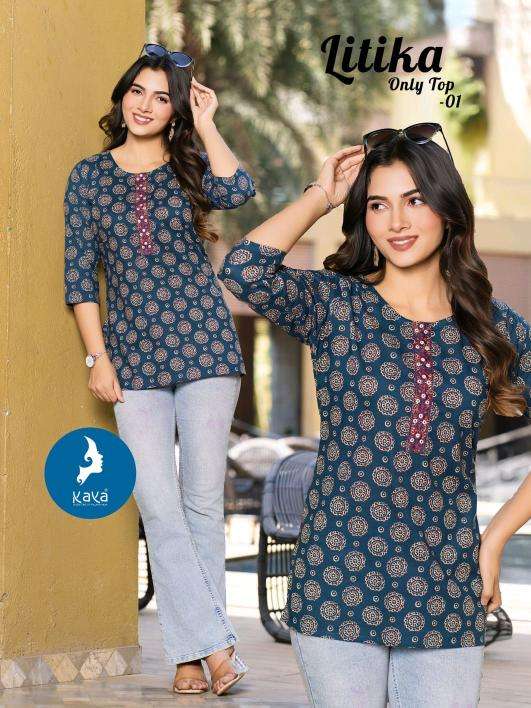 Kaya litika short top Kurti wholesalers in Chandni Chowk
