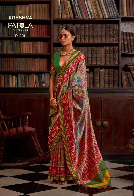 Kreshva patola chitrahar wholesale sarees from india
