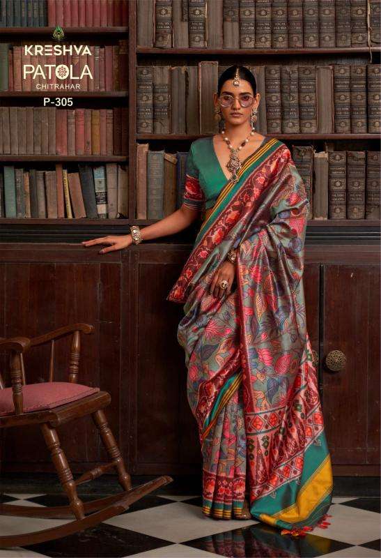 Kreshva patola chitrahar wholesale sarees from india