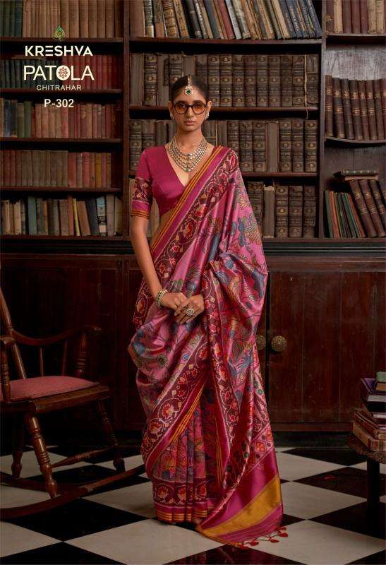 Kreshva patola chitrahar wholesale sarees from india