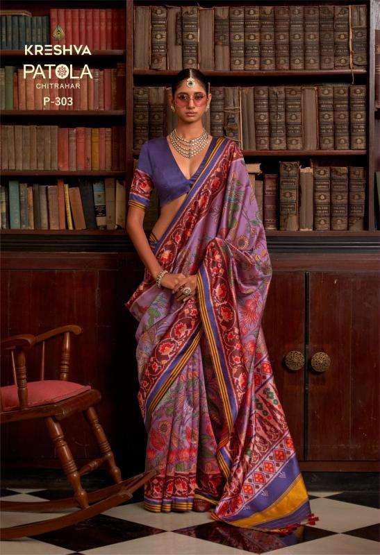 Kreshva patola chitrahar wholesale sarees from india